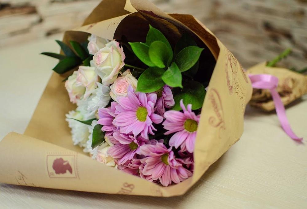 Букет цветов из: Розы и Хризантемы в Ступино