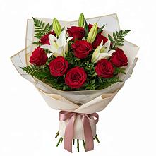 Букет цветов из:  Лилии и Розы #REPLACE_PRED# Ступино