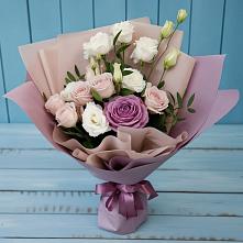 Букет цветов из:  Розы и Лизиантусы #REPLACE_PRED# Ступино