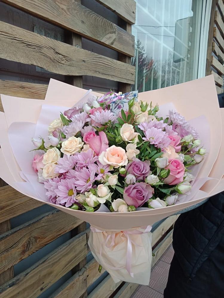 Букет цветов из: Розы и Хризантемы в Ступино