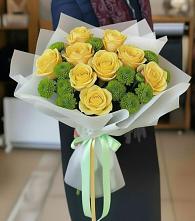 Букет цветов из:  Хризантемы и Розы в Ступино