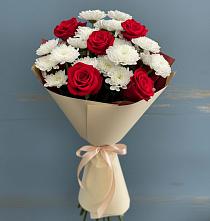 Букет цветов из:  Розы и Хризантемы в Ступино