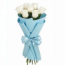 Букет 7 белых роз Проуд в Ступино