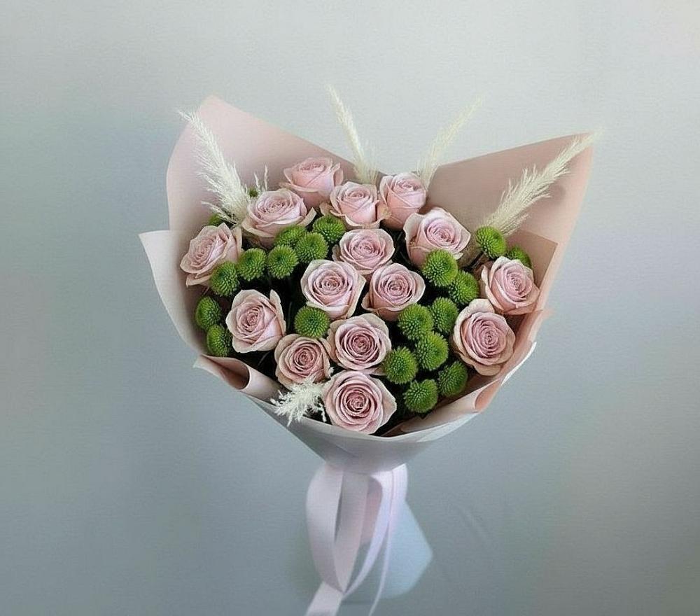 Букет цветов из: Розы и Хризантемы в Ступино