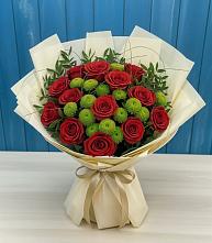 Букет цветов из:  Розы и Хризантемы в Ступино