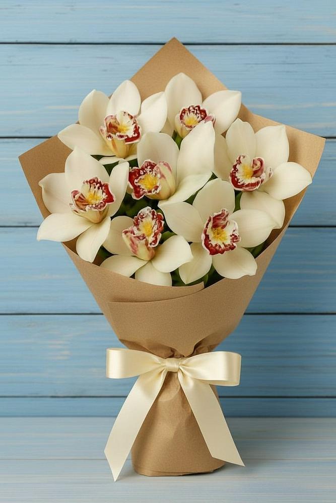 Букет цветов из: Орхидеи и Розы в Ступино